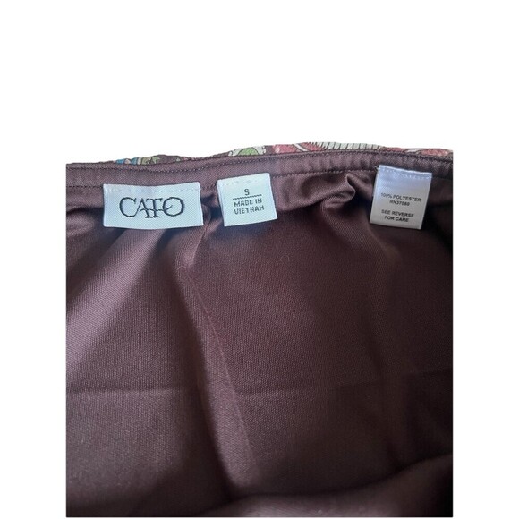 Cato Long Maxi Skirt Sz S Brown Paisley Gypsy Bohemian Coquette Cottagecore - Picture 2 of 3